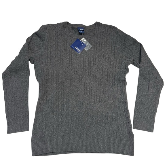 Basic Editions NWT - Womens Cable Knit Sweater Sz LG - Picture 1 of 4